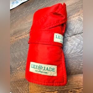 Lily Jade Shaylee Diaper Bag Red replacement Insert Travel Changing Pad GUC!